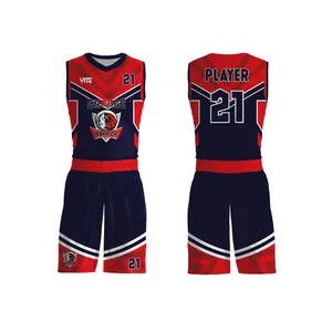 100% Polyester Best Price Black Red Basketball Jerseys Youth School Team Sportswear Practice Teal Uniform Basketball