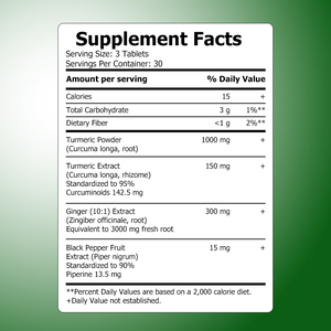 Wholesale Dietary <b>Supplement</b> Turmeric Ginger Tablets with Black Pepper Extract Supports Joint Digestion Cellular Defense Tablet - Product Image 2