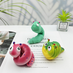 Jouets créatifs anti-stress en forme de chenille peinte, en TPR, à remplir de sable, sensoriels, extensibles, unisexes, vente en gros - Product Image 6