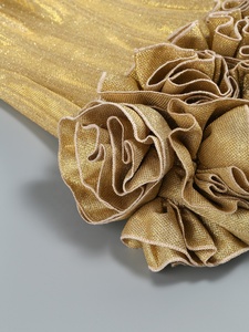 Yeni moda altın askısız Backless kırmızı yapılandırılmış çiçek süslenmiş Mini uzunluk Bodycon ünlü parti kokteyl elbise - Product Image 4