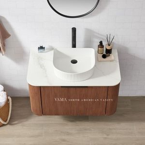 Vanité de salle de bain suspendue au mur avec effet ondulant VAMA N325 - Product Image 3