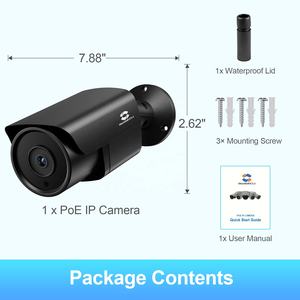 Cámara de Seguridad IP GWSECU de 12MP con Visión Nocturna IR, Audio, Detección Facial por IA, Intrusión, Visualización Remota por Aplicación, Red CCTV, 12mp, Poe - Product Image 6