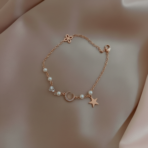 Vendita calda stile coreano bracciali con perline eleganti a forma di stella polsino per donne e ragazze di tendenza all'ingrosso - Product Image 1