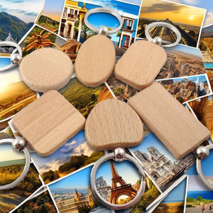 Groothandel Hart Rechthoek Laser Gegraveerde Houten Hangtag Sleutelhangers Unieke Houten Sleutelhangers Met Hart Rechthoek Lasergravure - Product Image 1