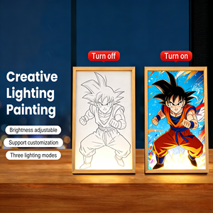 Cornice Luminosa in Legno con Retroilluminazione, Cornice Fotografica LED Decorativa, Luce Notturna per Quadri, Decorazione per la Stanza - Product Image 2