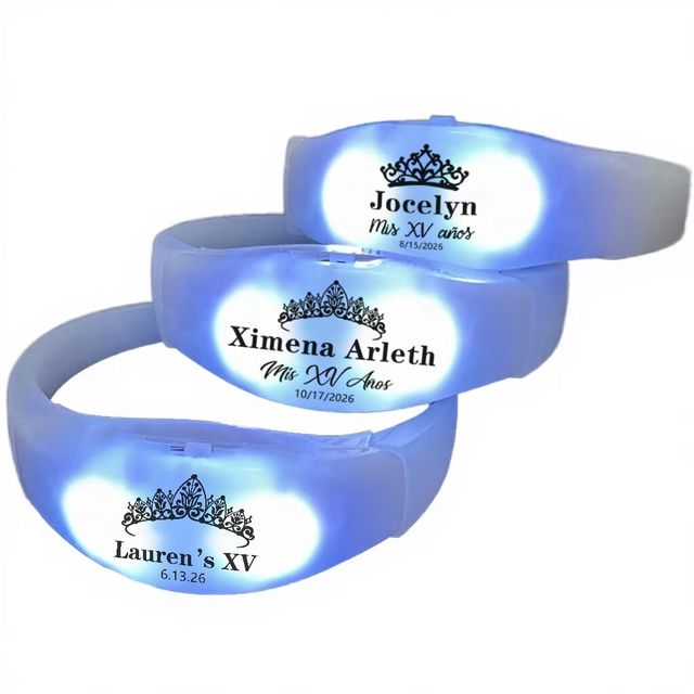 Silicone ABS+Silicone LED Wristband Flashing Light up Sound Activated Rhythmic Bracelets for Graduation Non-Toxic Adult Use