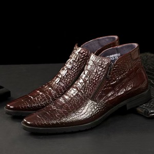 Zapatos de Hombre con Diseño de Cuero Genuino, Estilo Británico, Botas de Hombre de Caña Alta, Punta en Pico, para Negocios, Nuevo Estilo 2025 - Product Image 4