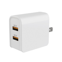 Chargeur mural USB 20W US, double port USB, adaptateur d'alimentation mobile pour iPhone, prise murale, certificats ETL FCC, usine OEM ODM
