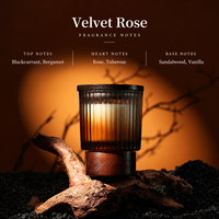 Bougie parfumée pour usage intérieur, longue durée, coffret cadeau haut de gamme, nouvelle mèche en bois parfumée à base de plantes.