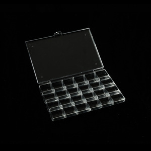 PS Plastic 24 Compartment Storage Box For Jewelry Coin Display Organizer Clear Transparent Organizing Tray - Product Image 3