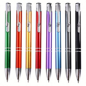 Stylos plume publicitaires en métal, noirs et blancs, fins et élégants, personnalisables avec logo, écriture fluide, portables, vente en gros à prix réduit - Product Image 4
