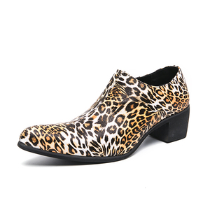 <span class=keywords><strong>Italie</strong></span> design de mode hommes chaussures pour mariage léopard sans lacet talons hauts chaussures de danse élégantes grande taille 46 marque usine <span class=keywords><strong>pas</strong></span> <span class=keywords><strong>cher</strong></span> - Product Image 1