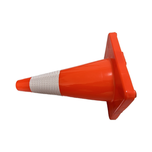 450mm branco reflexivo PVC estrada segurança cones sinal de tráfego alto visível para aviso de segurança rodoviária - Product Image 3