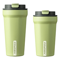 Support de voiture en acier inoxydable, tasse à café portable à double paroi isolée sous vide, écologique, avec couvercle anti-fuite, sans BPA, maintien thermique pendant 6 heures