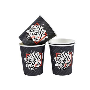 Vaso de Papel Reciclable de Pared Simple para Café Caliente, Personalizado, de 9 oz, con Asa, para Evitar Quemaduras, con Logotipo, Color y Tamaño Personalizables - Product Image 3
