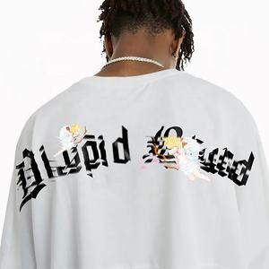 เสื้อยืดวินเทจไซส์ใหญ่พิเศษสำหรับผู้ชายเสื้อยืดผ้าฝ้าย100% สะพายไหล่คุณภาพสูงออกแบบโลโก้สกรีนได้ตามต้องการ - Product Image 3