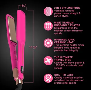 Profession eller MCH planchas de cabello Infrarot salon <span class=keywords><strong>Hair</strong></span> Private Label 480F Nano Titanium Glätte isen Haar glätter - Product Image 2