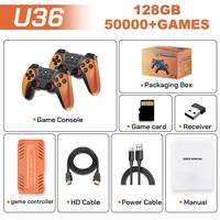 Joystick de Juego U36 Plug and Play con Más de 50000 Juegos Preinstalados, Salida HD 4K, Consola de Juegos Retro 3D, Más de 40 Emuladores para PSP PS1