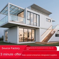 Conteneur mobile, mur-rideau en verre, villa portable, construction temporaire, espace de vie extérieur, assemblage simple, maison LCL rapide
