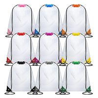 Sac à dos transparent avec cordon de serrage personnalisé, en PVC imperméable, sacs transparents en polyester, grande capacité pour la salle de sport et les voyages (noir)