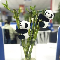 Directo de Fábrica: Muñeco de Peluche Panda Súper Suave con Clip, Pequeño Colgante Giratorio, Diseño de Bambú en Árbol y Planta en Maceta, para Alivio del Estrés, Malla de PP