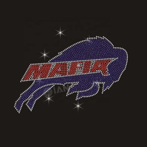Yeni Buffalo faturaları futbol Rhinestones transferi Bling düzeltme faturaları futbol yapay elmas Transfer tatoo giysi için - Product Image 3