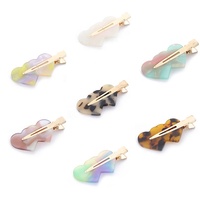 Barrettes à cheveux plates à la mode, sans plis, pour le coiffage, pinces à cheveux léopard, sans plis, pour le maquillage, pinces à cheveux sans pliage