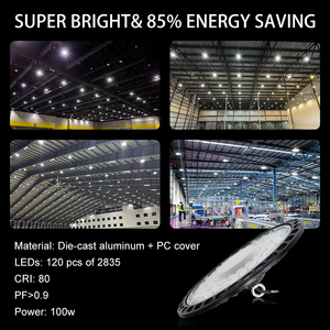 Lámpara Industrial UFO de Aluminio para Iluminación de Gran Altura, 100W/150W/200W, IP44 Impermeable, 6000K, 2 Años de Garantía, para Almacenes, Talleres y Fábricas - Product Image 2