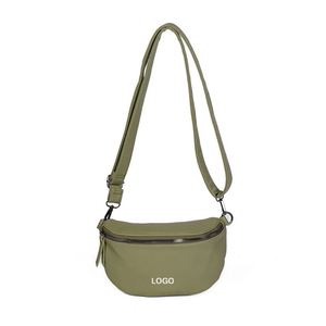 Bolsos de pecho de cuero para mujer al por mayor de alta calidad, riñoneras personalizadas, bolsos cruzados de cintura para mujer - Product Image 6