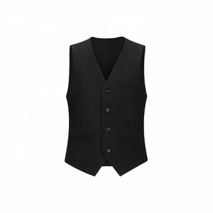 Venta al por mayor logotipo personalizado camarera uniforme Unisex botón chaleco para supermercado empleado chaleco Hotel asistente trabajo <span class=keywords><strong>traje</strong></span> <span class=keywords><strong>formal</strong></span> chaleco - Product Image 4