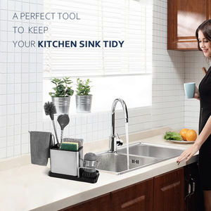 Masthome lavello caddy cucina organizzatore con la spugna da cucina in metallo titolare - Product Image 5