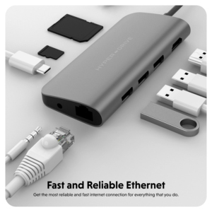 ฮับ USB-C 9-IN-1 รุ่น HyperDrive สีเทา - Product Image 4