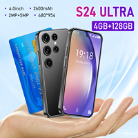 Mini Teléfono Inteligente S24 Ultra, Pantalla LED HD de 4 Pulgadas y 90 Hz, 6 GB de RAM, 128 GB de Almacenamiento, Doble Tarjeta SIM, Cámara HD, Teléfono Móvil de Bolsillo Portátil