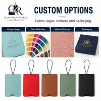 Étiquettes de bagages de luxe en PU rigide, résistantes à l'eau, durables, personnalisées, multicolores, avec panneau pour carte nominative et sangle en cordon