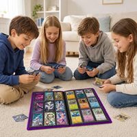 Porte-cartes en cuir PU imperméable, classeur à fermeture éclair à 9 poches pour cartes de baseball, football, basketball et TCG