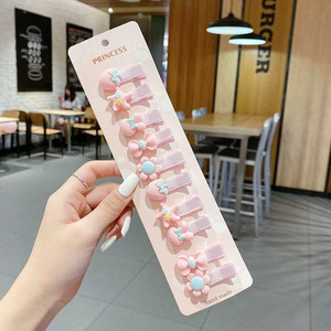 Mollette scintillanti per capelli di moda alla moda con perla in resina e perla, graziosi accessori in metallo da 5cm per ragazze, vendita calda decorazione per capelli - Product Image 1