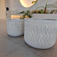 Vente du fabricant 2024 Nouvelle mode Grandes décorations d'intérieur et de jardin Pots de fleurs en ciment faits à la main Écologiques Exposition au sol