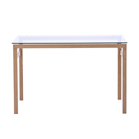 Restaurant Cuisine Italienne Salon Dessus Marbre Miroir Verre Trempé Hôtel Résine Epoxy Table À Manger