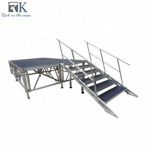 Scène mobile pliable en aluminium pour extérieur, scène portable, structure de scène, plateforme de scène 4x8 pieds, 4x4 pieds - Product Image 1