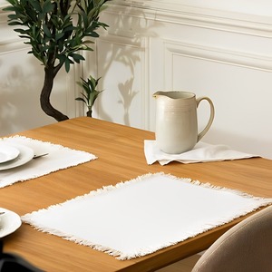 MANTO DE MESA DE ALGODÓN MAHA 45X30 CM BLANCO - Product Image 1