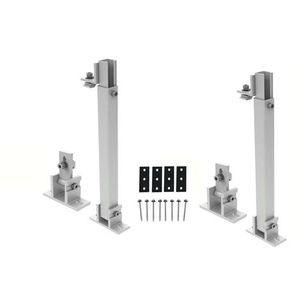 Hauteur télescopique réglable, inclinaison 15° ° -30 °   Supports de panneaux solaires pour toit, balcon, jardin, <span class=keywords><strong>support</strong></span> PV en aluminium - Product Image 5