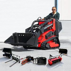 Infront 480 Mini chargeuse compacte télécommandée Mini-tracteur multifonctionnel Mini chargeuse sur chenilles Skid Steer à vendre - Product Image 2