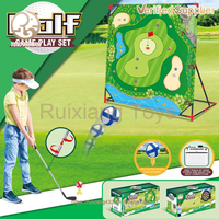 136.5*92CM jeu de golf ensemble enfants jouer tapis de sol intérieur extérieur interactif sport jouet notation Golf Club ensemble et balles collantes