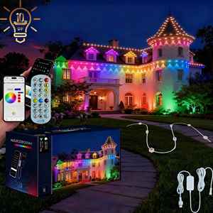 Luci Natalizie Permanenti <span class=keywords><strong>RGB</strong></span> per Esterni, Illuminazione <span class=keywords><strong>LED</strong></span> <span class=keywords><strong>Pixel</strong></span> Impermeabile per Edifici, Luci a Punti per Decorazioni Festive - Product Image 4