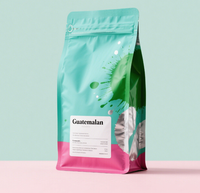 Sac de présentation personnalisé pour thé et café, recyclable, en film polyester et feuille d'aluminium, avec fermeture éclair et valve, en plastique
