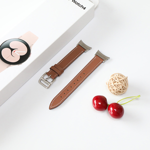 Correas de reloj curvadas para <span class=keywords><strong>Samsung</strong></span> Galaxy <span class=keywords><strong>Watch</strong></span> 4, correa de cuero genuino de 40mm, novedad de <span class=keywords><strong>2022</strong></span> - Product Image 6