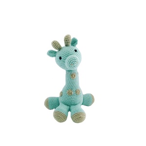 <span class=keywords><strong>Jirafa</strong></span> amarilla de algodón de ganchillo hecha a mano <span class=keywords><strong>Amigurumi</strong></span>, juguete de peluche de ganchillo con diseño personalizado, venta al por mayor - Product Image 2