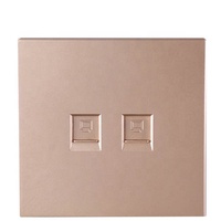 Acoplador RJ45 Tipo 86 de Primera Calidad para Reino Unido, Placa de Pared con Cubierta, Carcasa de ABS, Puertos Simples/Dobles, Certificado CE