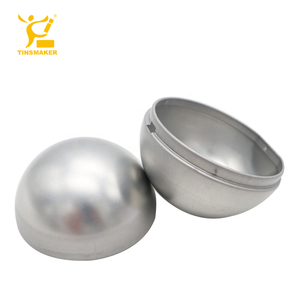 Şerit detay teneke malzeme şenlikli teneke top dekorasyon ile geri dönüşümlü noel ağacı Metal teneke kutu top şekli - Product Image 4