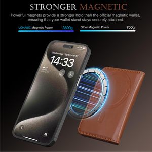 N52 imanes Cartera desmontable Compatible Business cuero Carteira masculina con espejo ventana tarjetero <span class=keywords><strong>Billeteras</strong></span> - Product Image 3